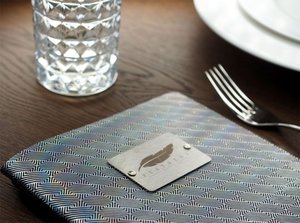 Targhetta argenta con incisione laser 1479036